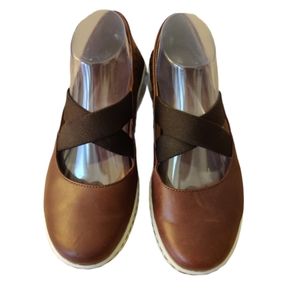 BORN Brown Leather Mary Jane Women's 9.5
